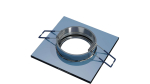Ceiling lighting point fitting RIA glass square black